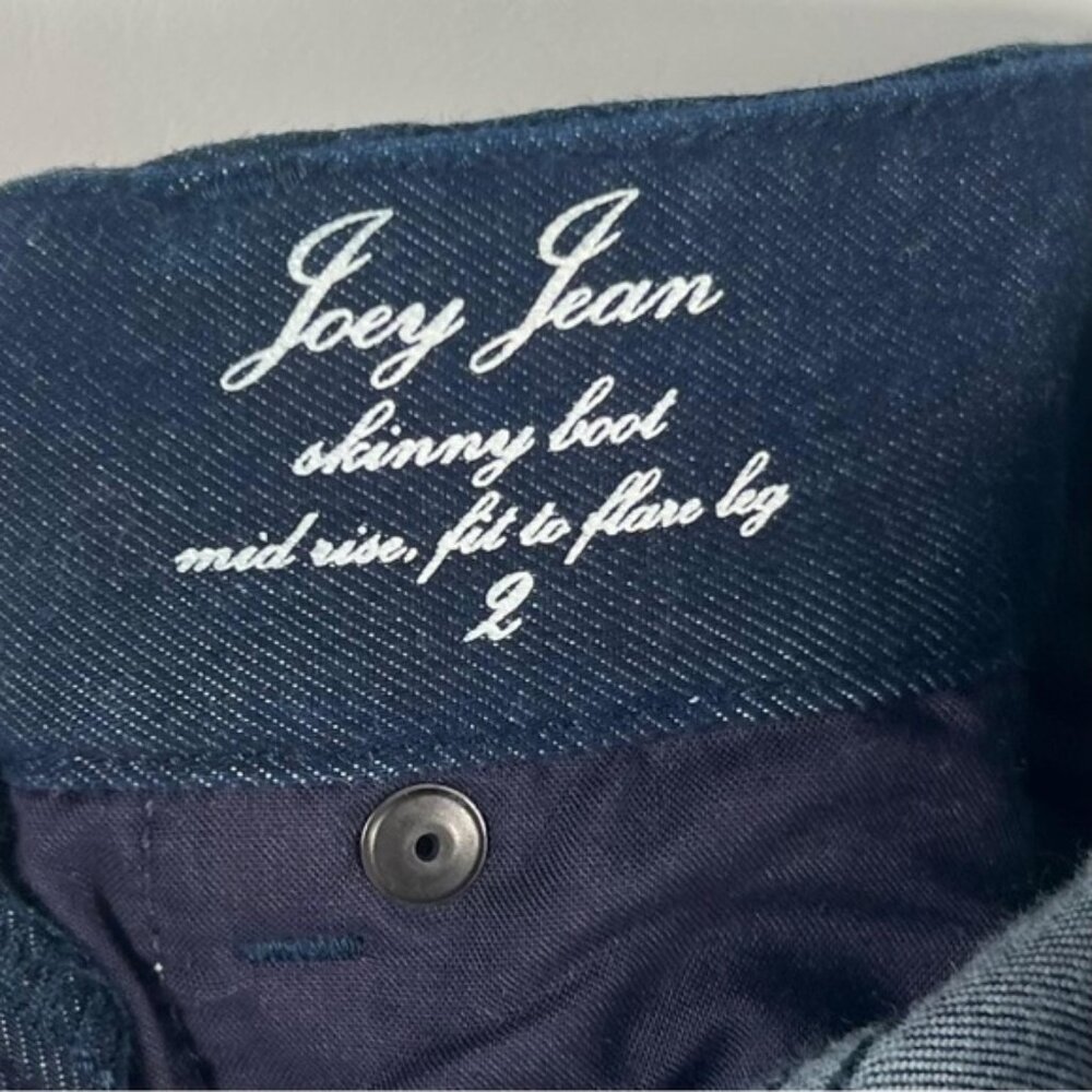 ELIE TAHARI Joey Jean Skinny Boot Mid Rise Flare Leg Jeans Style E42V1203 Size 2 - Picture 6 of 12